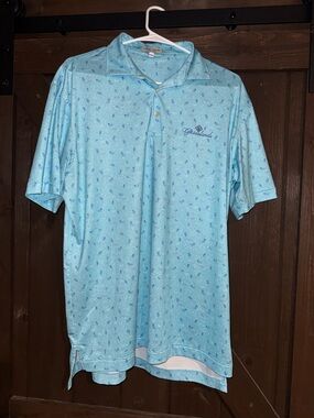 Peter Millar Aqua Jelly Fish Summer Comfort Golf Polo